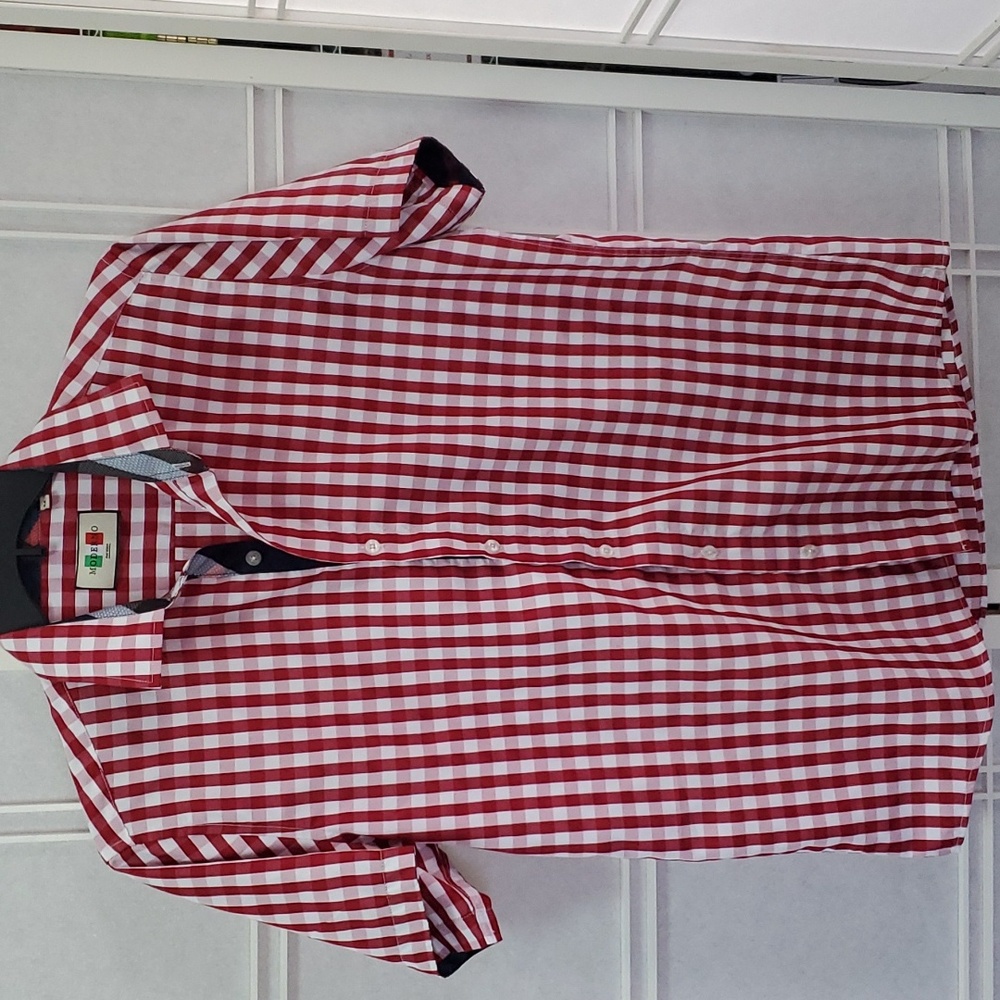 NWOT Moderno Short Sleeve Button Down Shirt Italy